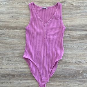 Pink Zara Tank Bodysuit